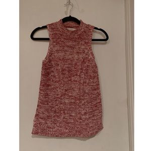 LOFT- Red knit sweater tank